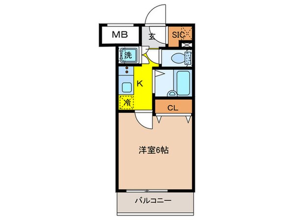 ｽｶｲｺｰﾄ･ｳﾞｨｰﾀﾞ五反田ｳｴｽﾄ(1303)の物件間取画像